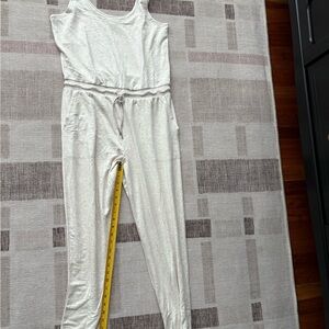 Athleta White Cream Knit Jumpsuit